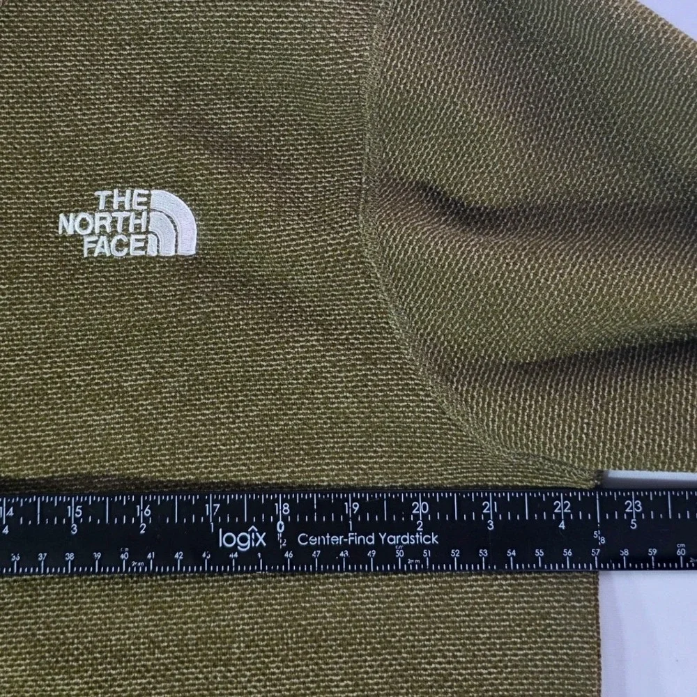 The North Face Gordon Lyons Mens Large Olive Green Heather Quarter Zip Fleece